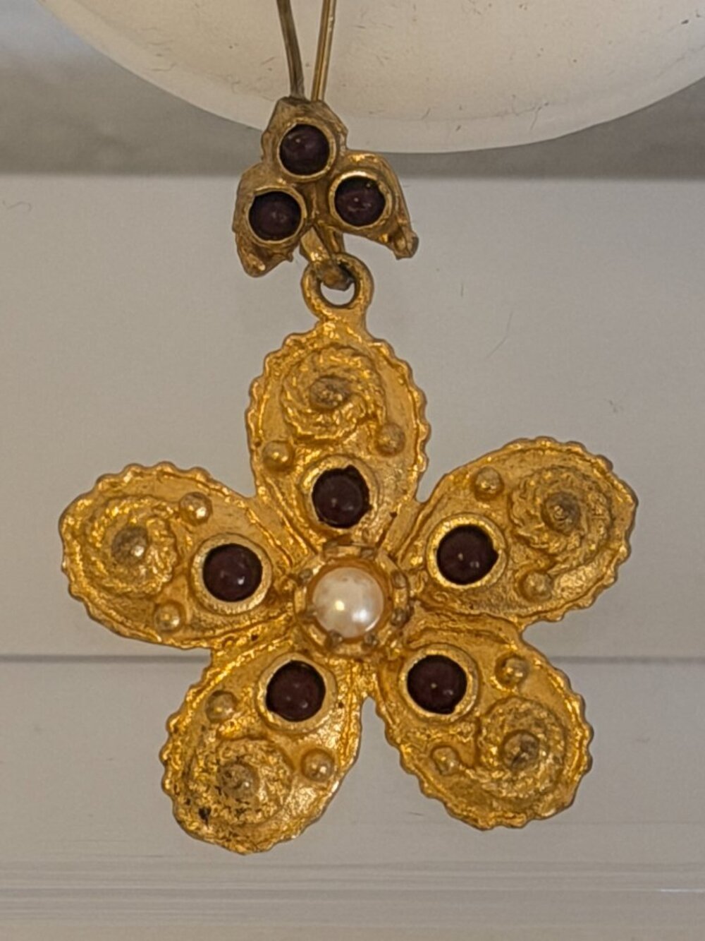 Traditional Turkish Ottoman Earrings Costume 24kt Gold over bronze